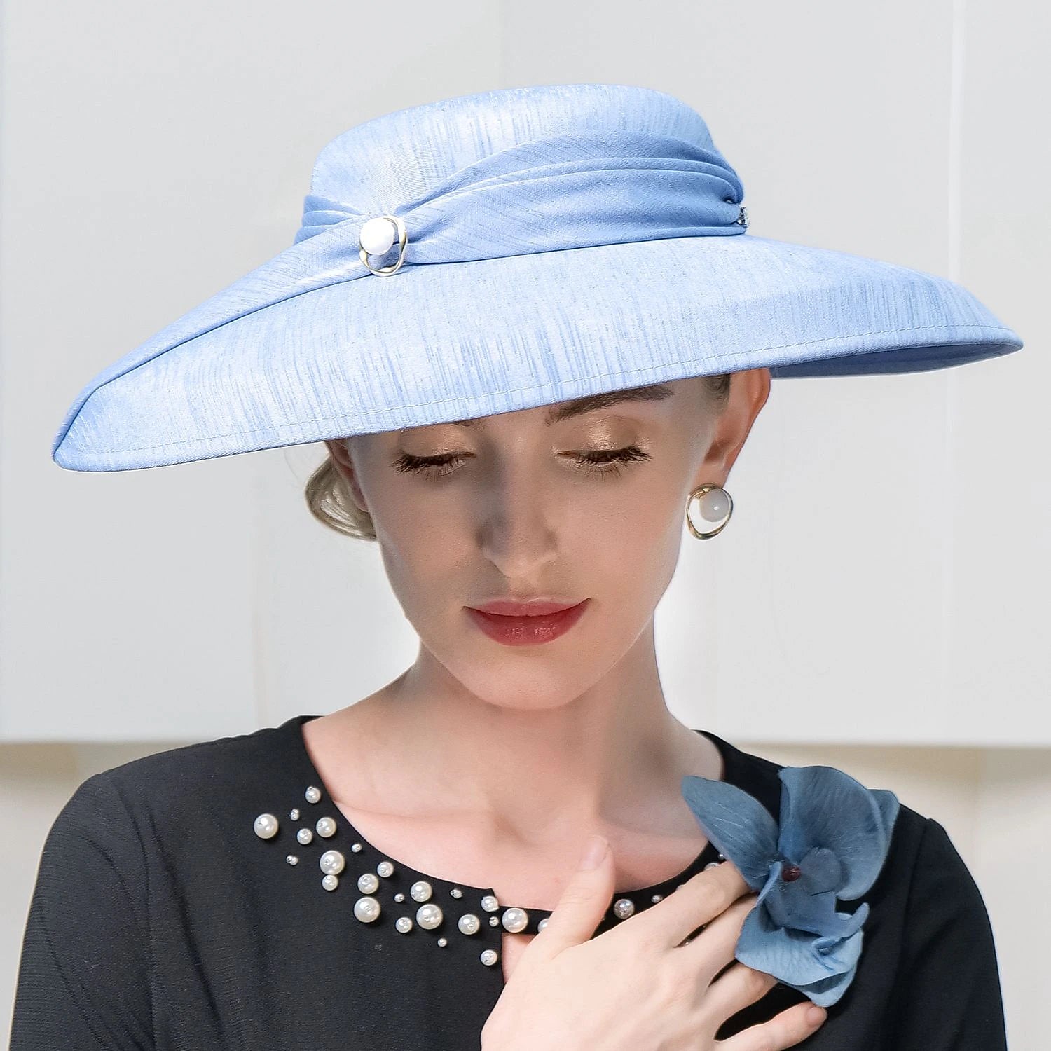 Wholesale Hair Combs Hats Headwear Flax Sinamay Fedora Hat Sinamay Hat Casual Tea Party Retro Lady With Cap Beading Headpiece Headwear/ Special Occasion / Office & Career / Casual / Graduation / Congratulations